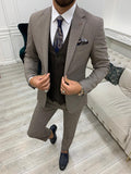 BespokeDaily Miami Brown Slim Fit Notch Lapel Suit image 0