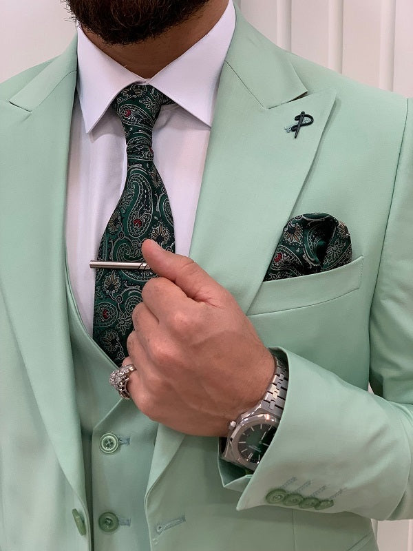 Destin Sage Green 3 Piece Suit for Men image 2