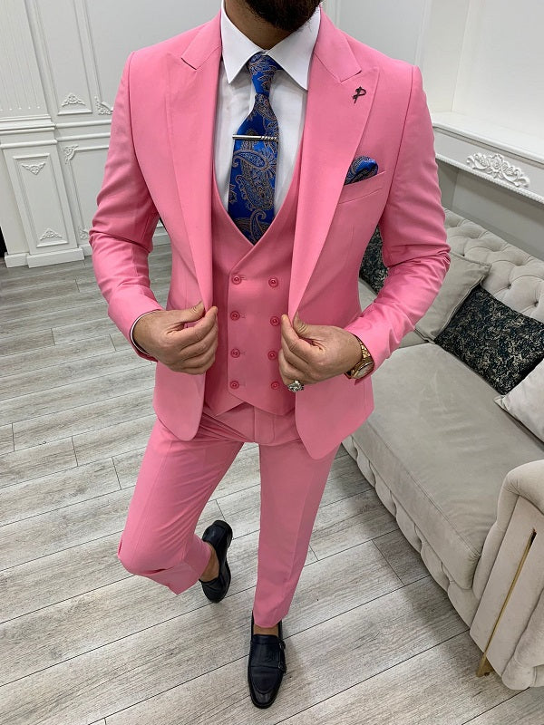 Destin Pink 3-Piece Suit for Men image 0