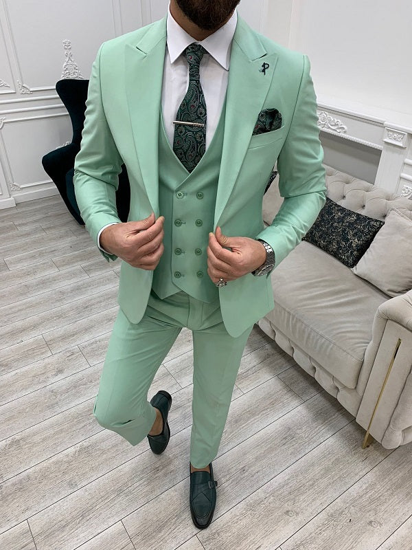 Destin Sage Green 3 Piece Suit for Men image 0