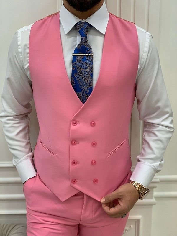Destin Pink 3-Piece Suit for Men image 3