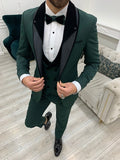 Deerfield Green Slim Fit Velvet Shawl Lapel Tuxedo image 0