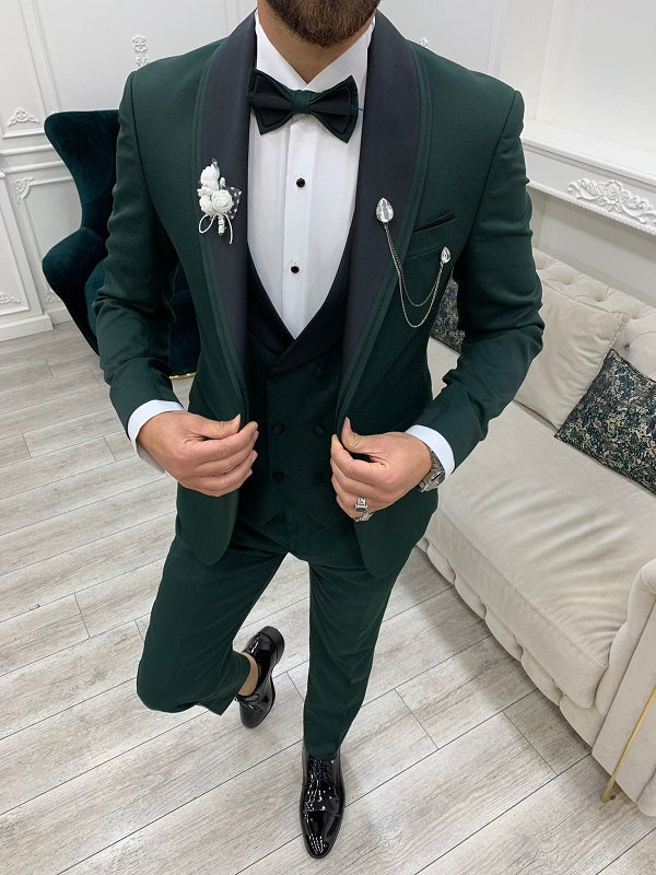 Deerfield Men’s Green 3 Piece Tuxedo image 0