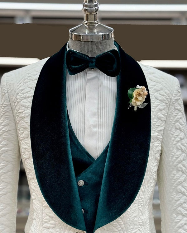 Deerfield Slim Fit Shawl Lapel Velvet Tuxedo - Green image 1