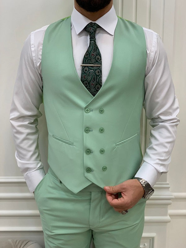 Destin Sage Green 3 Piece Suit for Men image 3