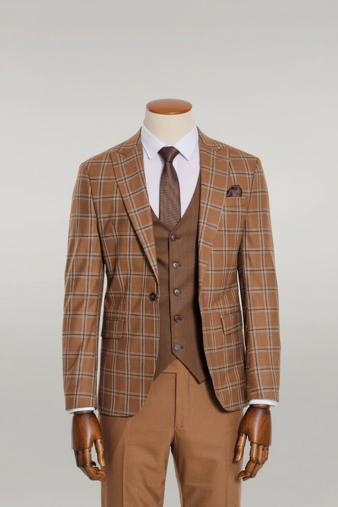 Austin Brown Plaid Suit image 0