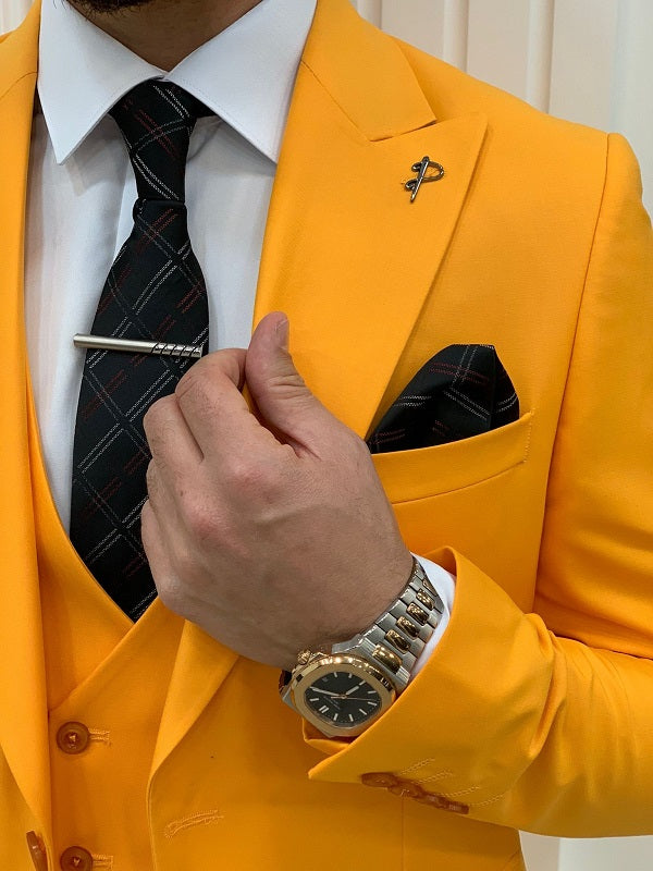 Yellow 3 Piece Men's Suit image 2