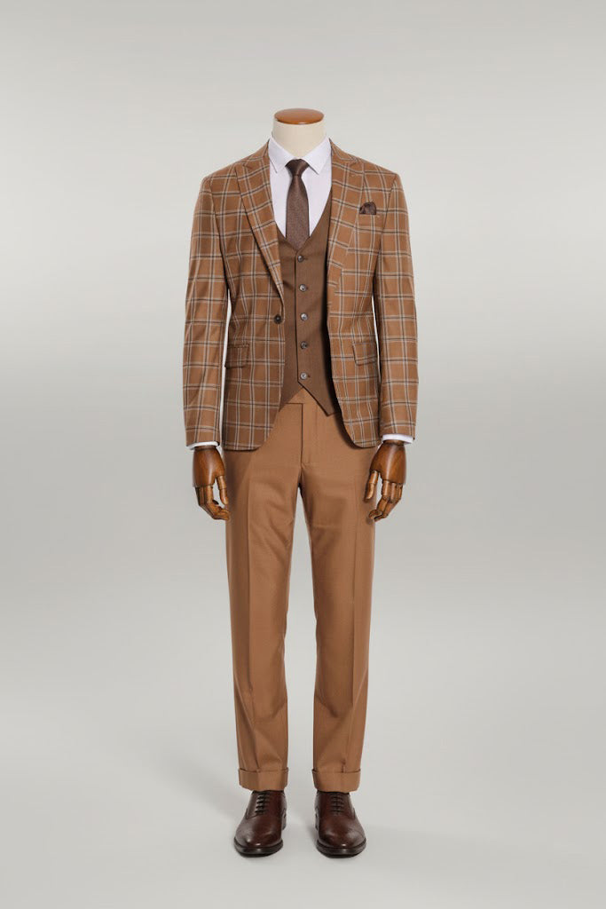Austin Brown Plaid Suit image 1