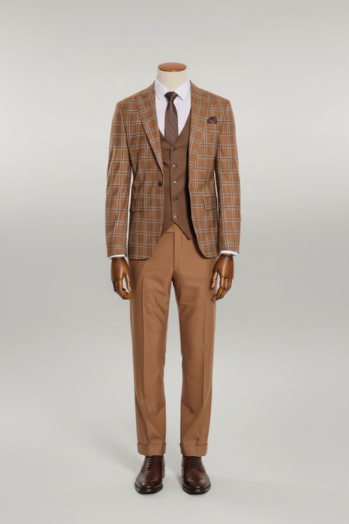 Austin Brown Plaid Suit image 1