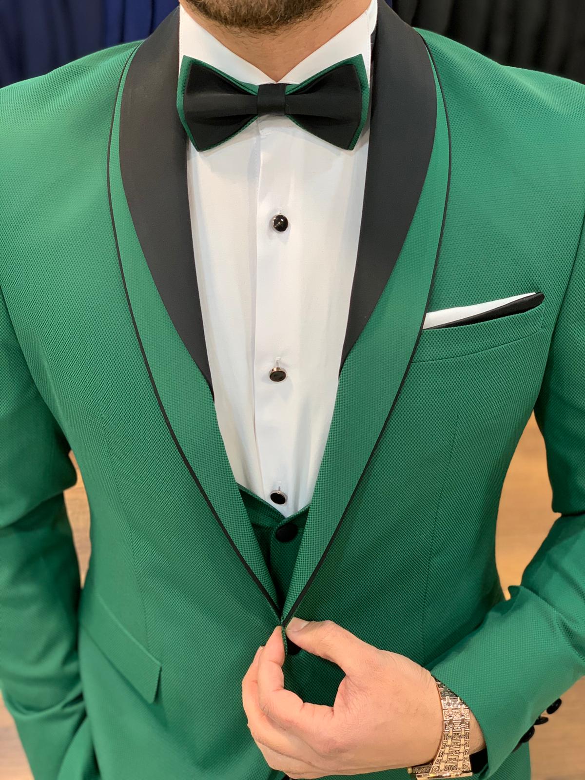 Molalla Green Slim Fit Shawl Lapel Tuxedo image 1