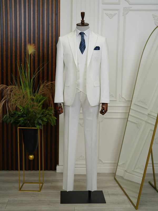 Bradenton White 3 Piece Suit for Men image 2