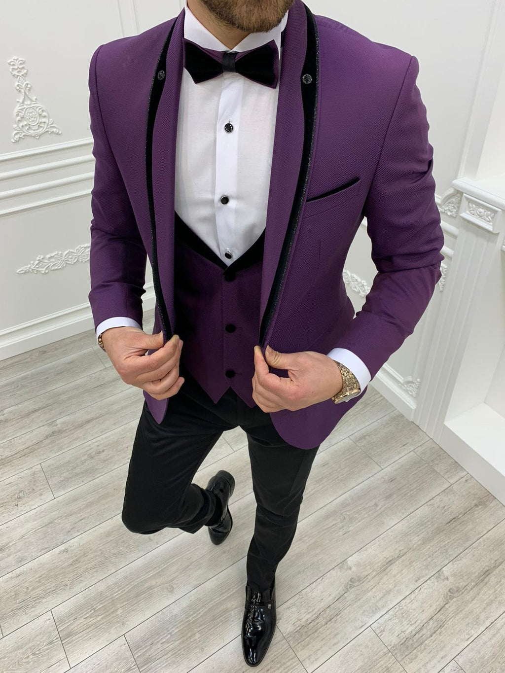 Houston Purple Slim Fit Tuxedo image 0