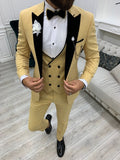 Alexandria Velvet Lapel Men’s Yellow Tuxedo image 0