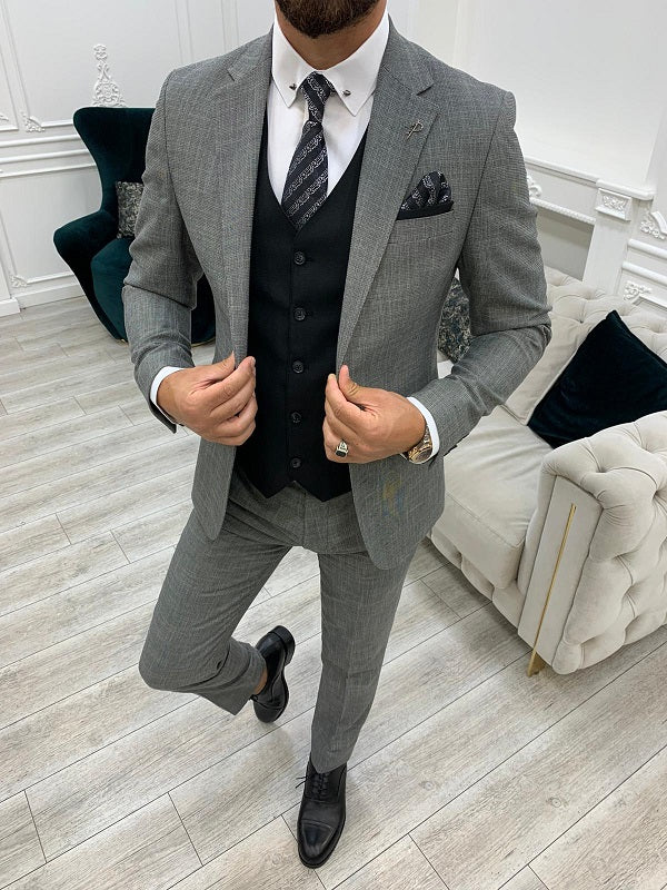 BespokeDaily Miami Light Gray Slim Fit Notch Lapel Suit image 0