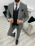 BespokeDaily Miami Light Gray Slim Fit Notch Lapel Suit image 0