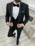Deerfield Black Shawl Lapel 3 Piece Tuxedo image 0