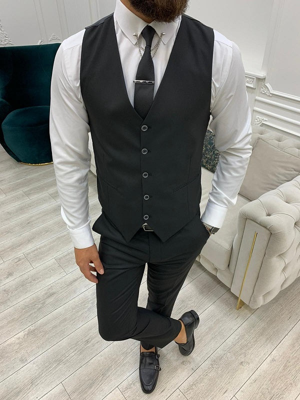 Yukon Black Striped Men’s Suit image 4