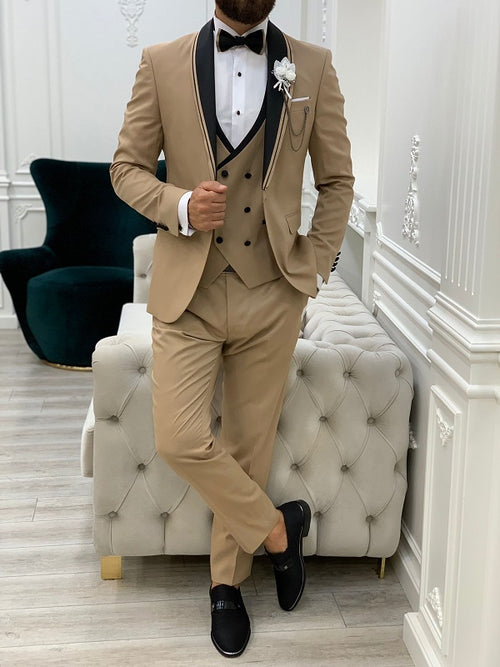 Alexandria Gold Slim Fit Shawl Lapel Tuxedo image 0