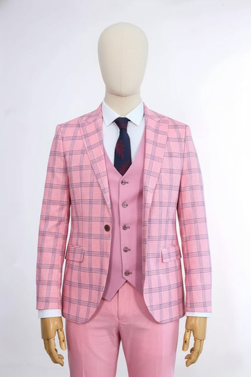 Austin Pink Plaid Suit image 0