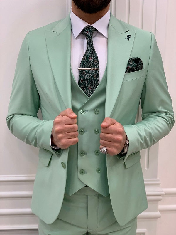 Destin Sage Green 3 Piece Suit for Men image 1