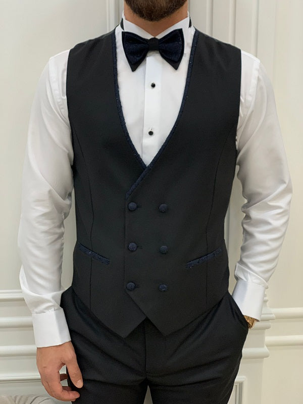 Deerfield Navy Blue Embroidered Tuxedo image 2