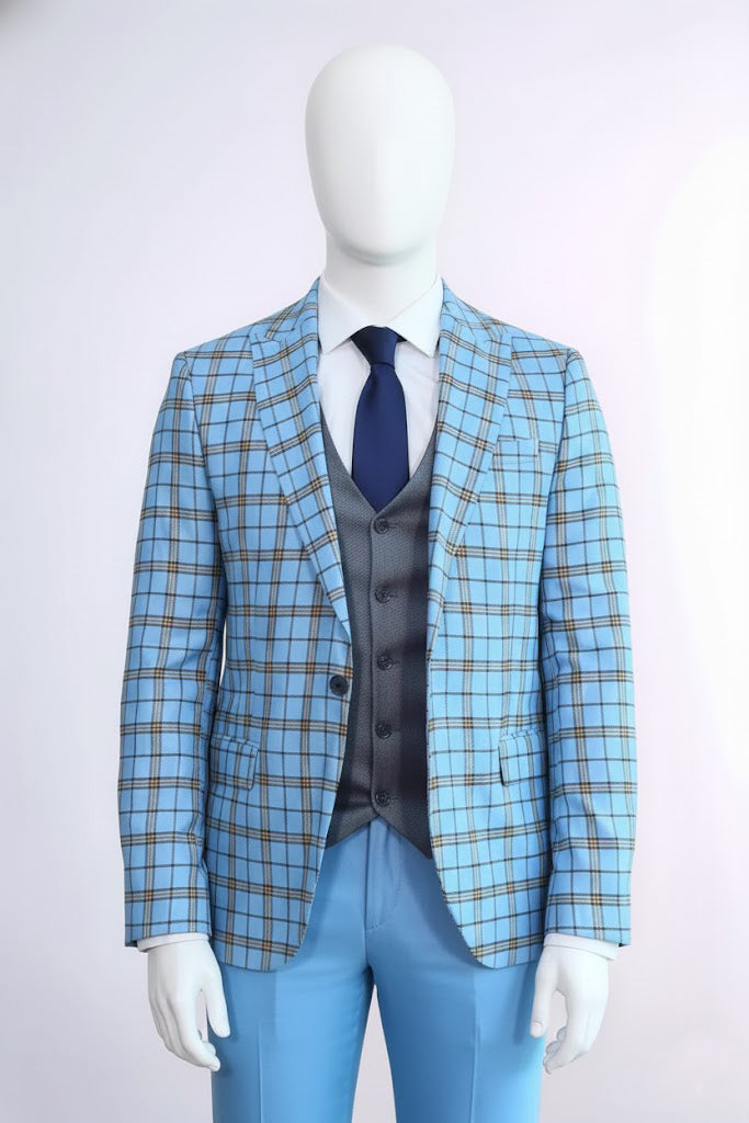 Oliver Blue Plaid Suit