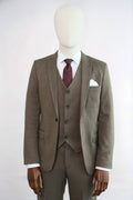 Brown Pinstripe Suit for Men