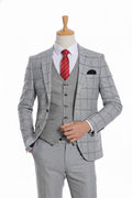 Gray checkered suit
