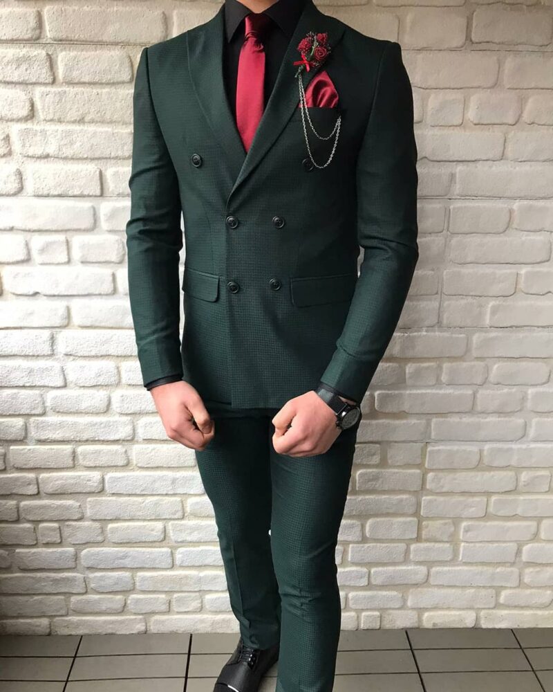 StudioSuits- Bottle Green Herringbone Tweed Suit | Tweed suits, Green  wedding suit, Green suit men