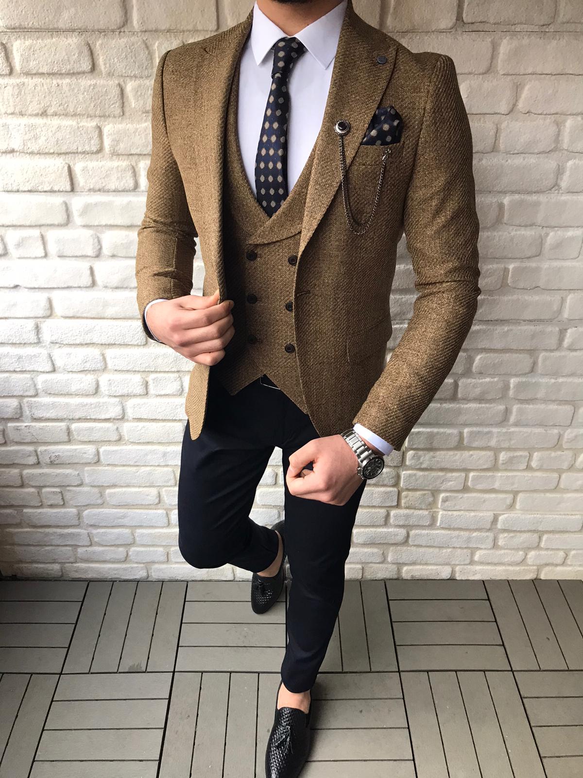 Lynden Brown Slim Fit Suit - Bespoke Daily