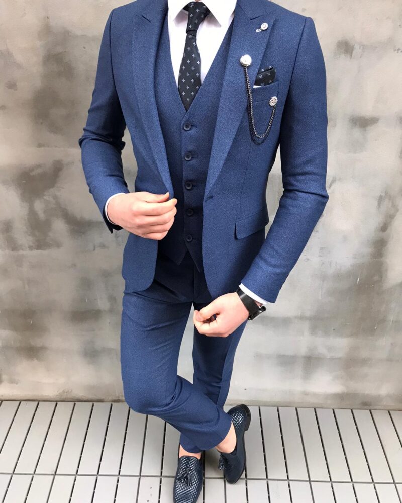Crofton Blue Slim Fit Suit - Bespoke Daily