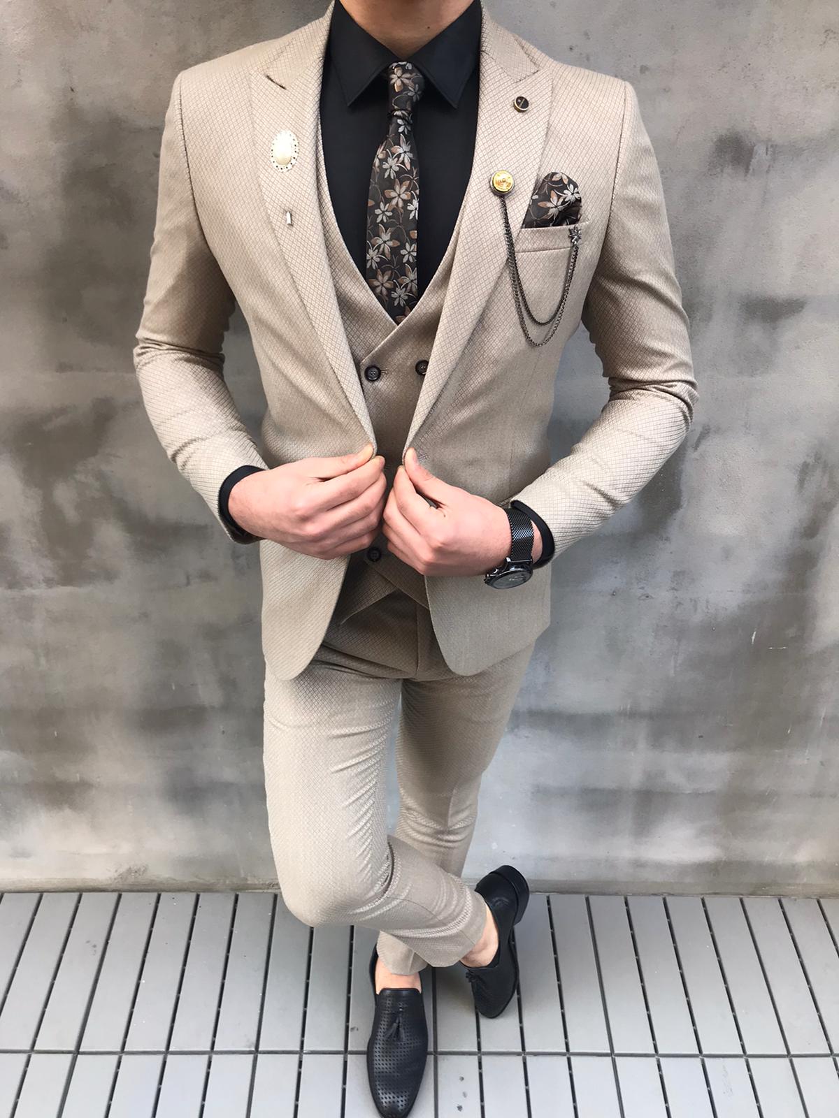 Crofton Cream Slim Fit Suit Bespoke Daily
