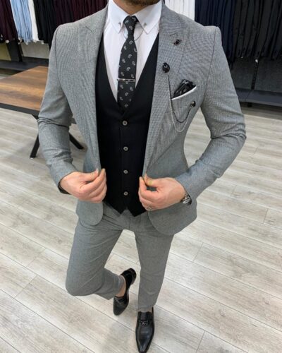 Concord Gray Slim Fit Suit - Bespoke Daily