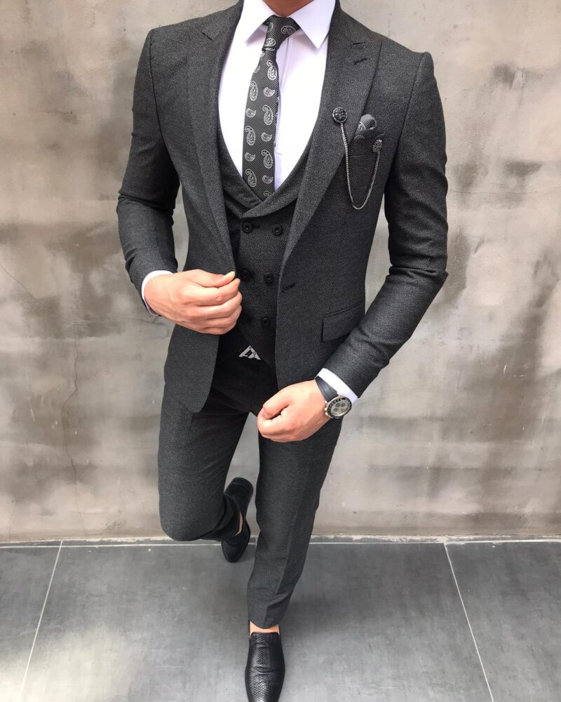 Kinston Black Slim Fit Suit - Bespoke Daily