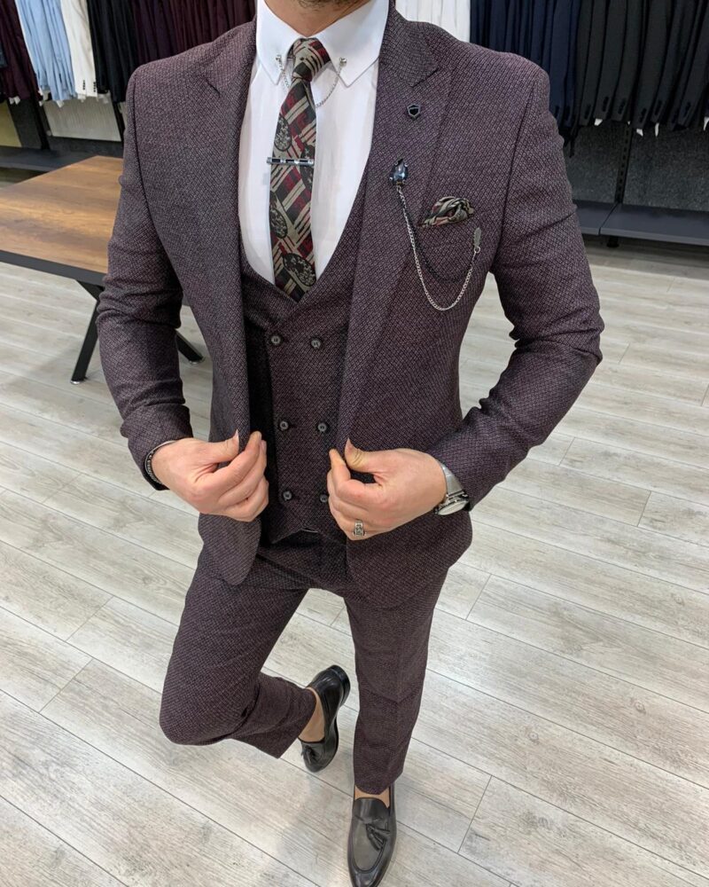 Wilson Claret Red Slim Fit Suit - Bespoke Daily