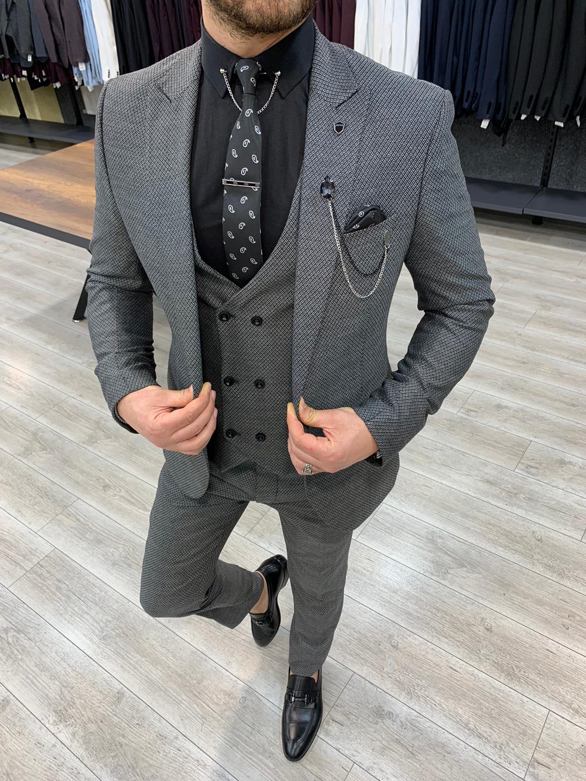 Wilson Gray Slim Fit Suit Bespoke Daily