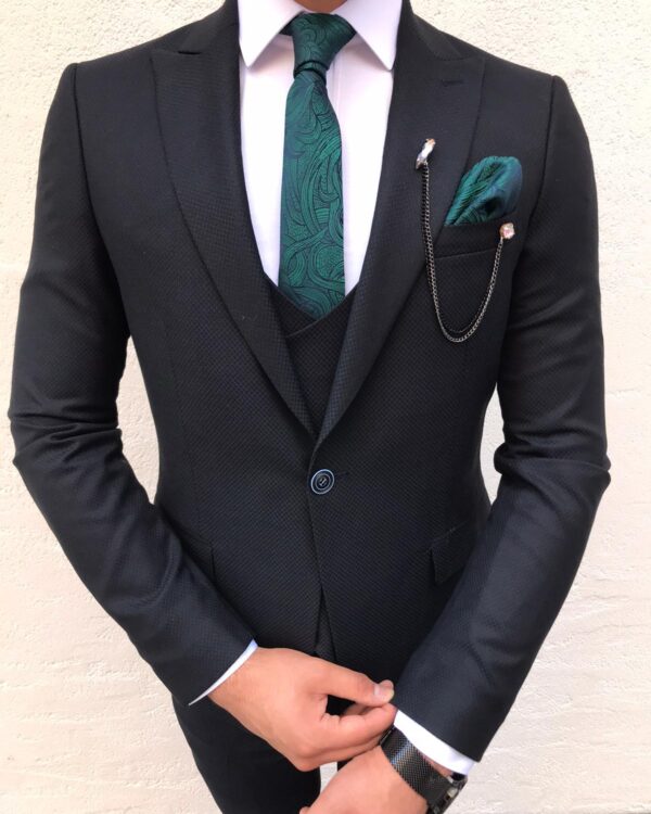 Asheboro Black Slim Fit Suit - Bespoke Daily