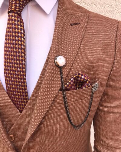 Asheboro Brown Slim Fit Suit - Bespoke Daily