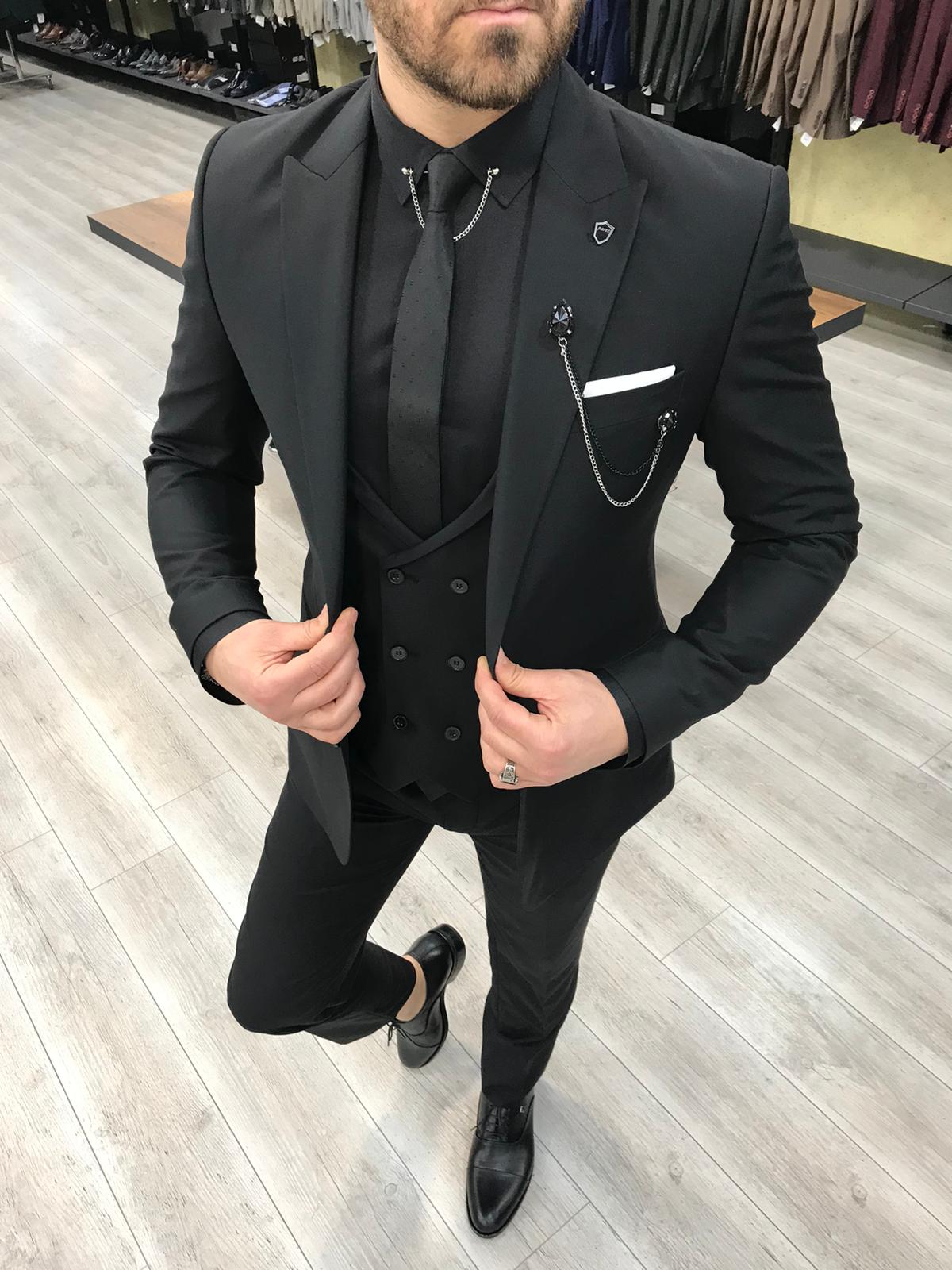 Buy Black Slim Fit Suit By Bespokedailyshop Free Shipping