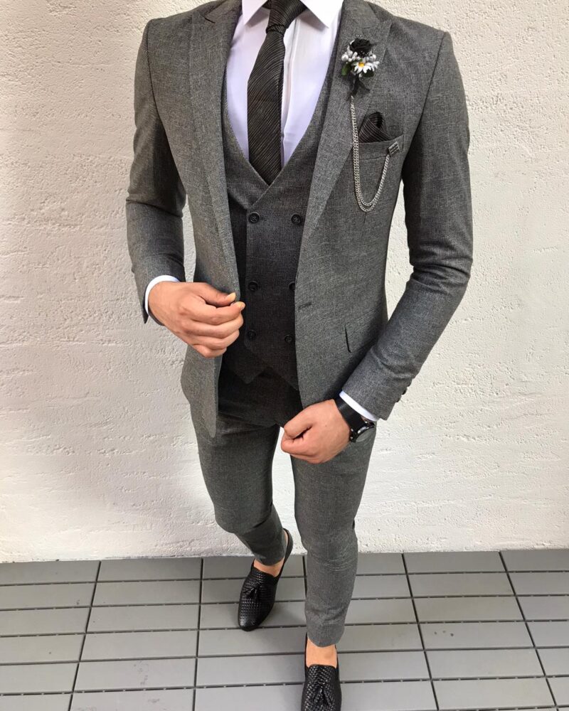 BespokeDaily Goldsboro Gray Slim Fit Suit - Bespoke Daily