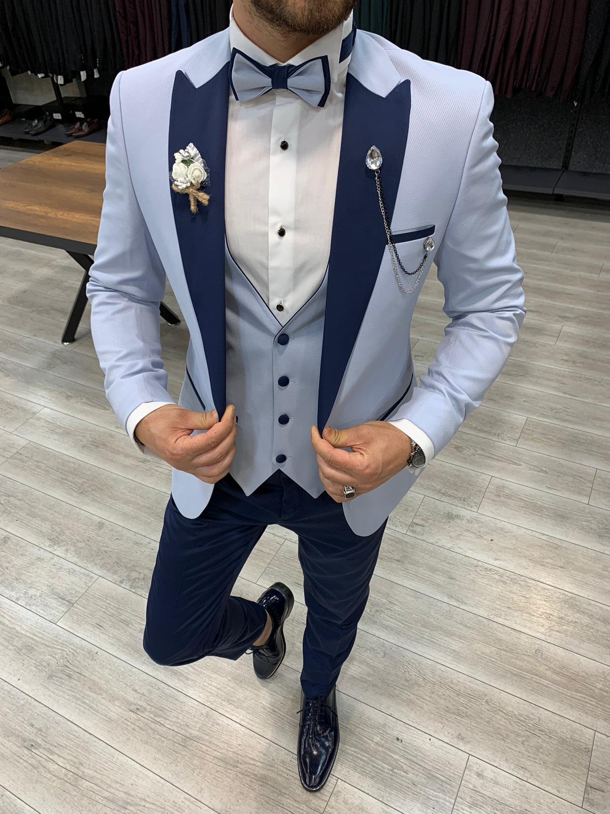 How to Wear a Blue Tuxedo – 5 Simple Rules by BespokeDailyShop Blog
