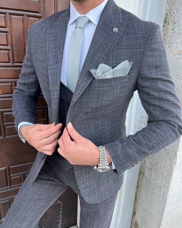 Grey Color Cotton Riwazo Salwar Suit