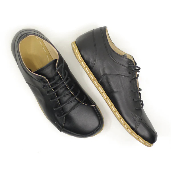 Bespokedaily Earthing Barefoot Copper Rivet Black Sneakers