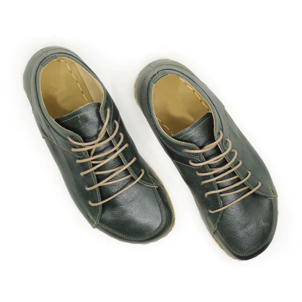 Bespokedaily Earthing Barefoot Copper Rivet Green Sneakers