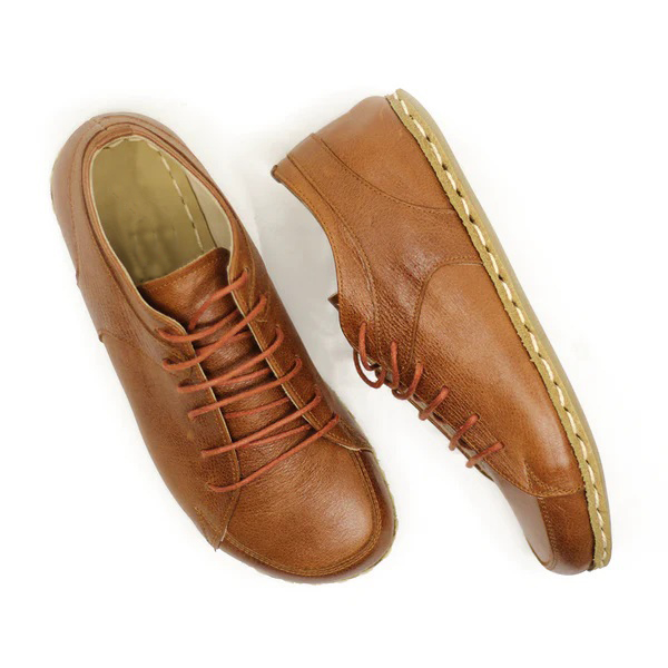 Bespokedaily Earthing Barefoot Copper Rivet Rust Brown Sneakers